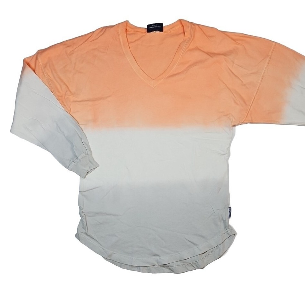 Spirit Jersey Peach Ombre‎ Lightweight V Neck Top Size XS NWOT
